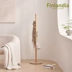 핀란디아 엘라인 원형 낮은 원목 옷걸이 행거 가방걸이