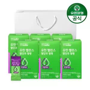 [유한양행]3+3 와이즈헬스 유한밸런스 혈당과혈행 (90포/1개월분)x6개 (쇼핑백증정) 혈당 케어
