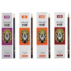 문화 더존 연필 B HB 2B 4B 1타 12자루 스케치 미술
