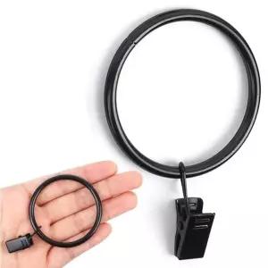 고품질 10P 커튼 집게링 블랙 45mm 커텐 링 집게 핀 고리 (WFJES03)