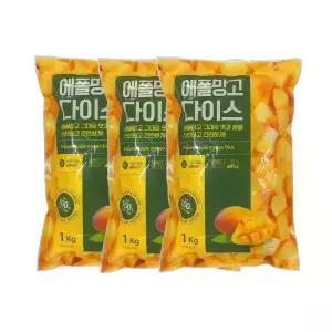 산들네이처 냉동애플망고 3kg (1kg x 3봉)