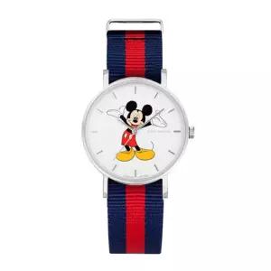 크로마농 MICKEY28_SW_RE 미키마우스 여성용 나토 밴드 시계 28mm