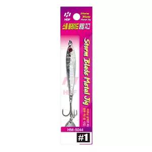 HDF 해동 HM-5044 스톰블레이드 메탈지그 트레블훅 홀로그램 바디 회전 블레이드