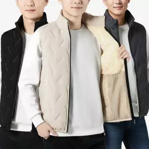 [아이에스이랩]남자 겨울 웜 베스트 양털 패딩 조끼 I4JK123