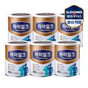 일동후디스 하이밀크 고칼슘 균형영양식 600g 6캔