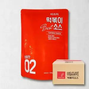 [미쓰리] 떡볶이소스 2단계 보통맛 780gx20개 대용량 업소용 가루 양념