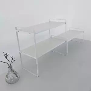 리빙밸류 다용도 미니 철제선반 1단 2단 원목 수납 정리 조립 모듈 주방 책상 식탁