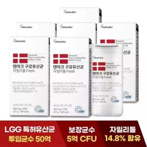 헬로바이오 프리미엄 구강유산균 자일리톨 프레시 30정 6박스 총 6개월분