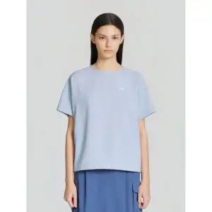 EIDER 아이더 TECH LINEN 테크 린넨 여성 우븐 반팔 라운드 티셔츠Sky Blue DWM26252B2 1886621
