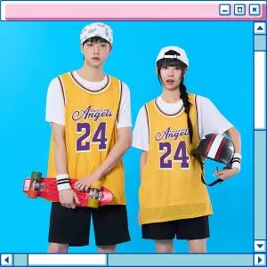 옐로우 요꼬농구나시 반티 체육대회 유니폼 졸업사진 데일리룩