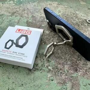 iPhone MagSafe 360 회전 용 자기 전화 링 스탠드 UAG Samsung Gxy Kickstand 탈착식 금속 손가락 그립
