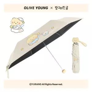[망곰 콜라보] 초경량 UV차단 3단 양우산 2종 택 1 (베이지/핑크)