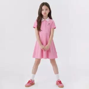 캐치! 티니핑 여아용 하츄핑 러브라인 카라 5부 원피스PK