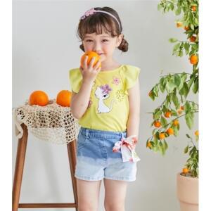 [AK분당점] [프랜치캣] 여름 데일리 노랑 티셔츠 Q23DCT100
