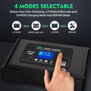 HTRC P35 12V/24V 자동차 배터리 호환용 충전기 오토바이