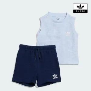 [아디다스키즈](의정부점)[adidas kids] (A085-A100) 와플 쇼츠 탱크 세트 (KC8079)