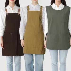 워크라인 카페 바리스타 자수 나염 유니폼 식당 앞치마