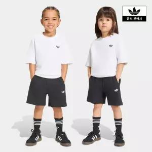 [아디다스키즈](김해점)[adidas kids] (A100~A130) 루즈 와플 쇼츠 티셔츠 세트(KT1771)