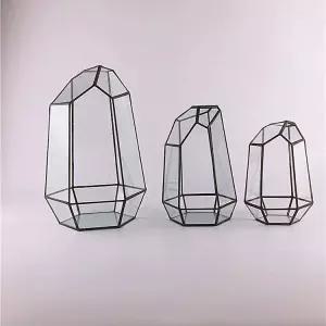 테라리움 케이스 유리 용기 다각형 팔로다리움 화분 수반 와디안 디오라마