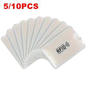 5/10Pcs RFID 차단 카드 슬리브 도난 방지 NFC 신용 보호기 기하학 홀더 주최자
