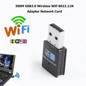 300Mbps 무선 USB Wifi 어댑터 802.11N 2.0 수신기 동글 데스크탑 노트북 Windows 용 네트워크 카드