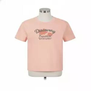 디스커버리 익스페디션 여성 프레시벤트 네이처 그래픽 반팔티 L Peach DWRS97