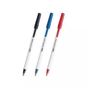 BIC 라운드스틱 오리지널 흑색 청색 적색 12입 타