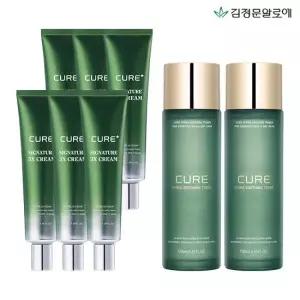 [김정문알로에] 라 센스 로에 큐어 시그니처 3X크림 6개+알로에토너 130ml 2병