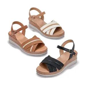 론칭가 138,000원 에스콰이아 여성 루엠 스트랩 웨지 샌들 FMSD602_604 409071