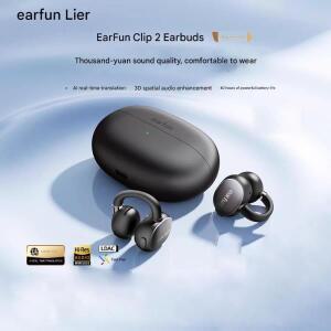 EarFun Clip2 무선 이어폰 블루투스 이어훅 2 MIC AI ENC LDAC 지향성 사운드 전송 이어버드 헤드폰 내구성