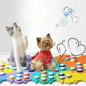 개 대화 버튼 애완동물 통신 고양이 음성 녹음기 훈련 울리는 목소리 리모콘