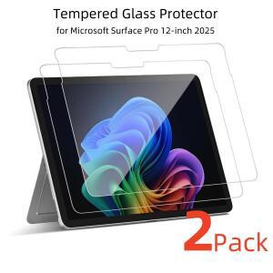 Surface Pro 12인치 2025용 강화유리 필름 9H 스크래치 방지 2팩 스크린 보호필름 (Microsoft 호환)