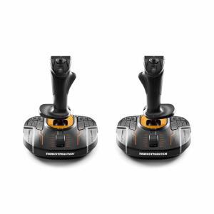 THRUSTMASTER T16000M FCS 스페이스 심 듀오 스틱 홀 효과 듀얼 조이스틱 비행 컨트롤러 32개 버튼 양손잡이 및 스로틀 설정 PC와 호환 가능