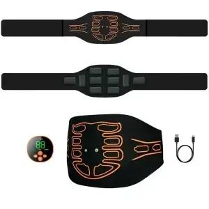 복부 토닝 벨트 스마트 복근 트레이너 근육 토너 바디 허리 마사지 슬리밍 홈짐 피트니스 장비 USB 충전식