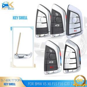 BMW X5 F15 G30 7 시리즈 G11 F48 F39 스마트 리모컨 자동차 키 쉘 케이스 포브용 KEYECU 3/4 버튼 나이프