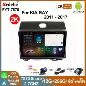 7870 2K 카 라디오 안드로이드 오토 올인원 카플레이 스테레오 2딘 기아 레이 2011-2017 멀티미디어 GPS