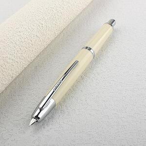 Jinhao 20 프레스 개폐식 아이보리 화이트 만년필 EF/F 펜촉 변환기 포함 수지 필기 선물용