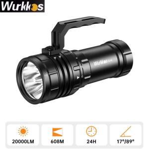 Wurkkos DL46 다이브 USB-C 충전식 20000루멘 플래시라이트 토치 & 파워뱅크 배터리 포함