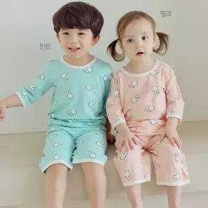 7부PK통큰잠옷_토끼(민트/핑크)