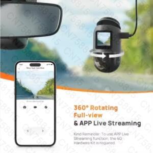 70mai X200 360 파노라마 내장 GPS 차량용 하드디스크 레코더 90% 새것과 같은 새 상품