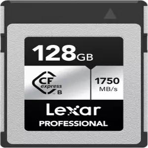 사진작가 비디오그래퍼를 위한 Lexar 128GB 프로페셔널 CF Express Type B 실버 시리즈 메모리 카드 최대