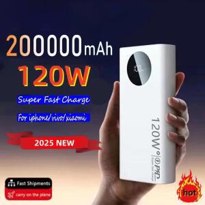 샤오미 200000mAh 파워뱅크 120W 고속 충전 대용량 디지털 디스플레이 휴대용 배터리 아이폰  용