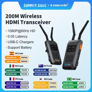 Lemorele 5G 200M 무선 HDMI 송수기  저지연   키트 PC TV 카메라 노트북용
