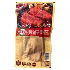 롯데 의성마늘 통살구이 삼겹 매콤고추장 140g /냉장 통삼겹 냉장 반찬 안주