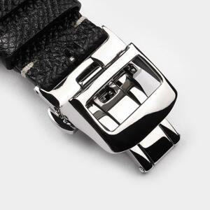 JAEGER-LECOULTRE 시계 용 16mm 18mm 20mm 스테인레스 스틸 배치 버터 플라이 버클 실리콘 소 가죽 스트랩