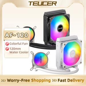 TEUCER AF-120 워터 쿨러 12cm RGB 팬 프로세서 히트 싱크 인텔 20111700155X AMD AM4 AM5 용 120mm PC 수