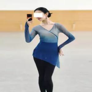 우아한 피겨복 연습 대회복 체조복 여성 드레스 스커트 공연 댄스 피겨의상 스케이팅