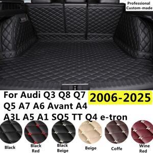 SJ 풀 세트 맞춤형 아우디 Q3 Q8 Q7 Q5 A7 A6 Avant A4 A3L A5 A1 SQ5 TT Q4 e-tron 자동차 트렁크 매트 테