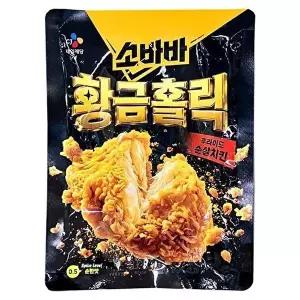 [셀러허브 식품]CJ제일제당 소바바 황금홀릭 후라이드 순살치킨 375g  1개 (50461612)