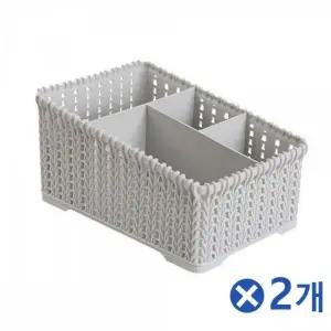 [하프클럽/]칸막이정리함 소품정리함 아이보리 미니수납함 미니칸막이수납